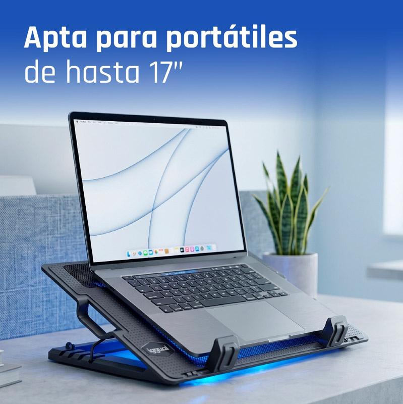 Base iggual RP1V17 Refrigeradora Con 1 Ventilador Para Portátiles Hasta 17 pulgadas