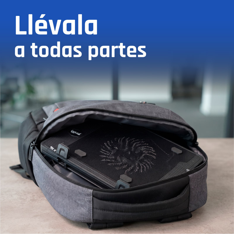 Base iggual RP1V17 Refrigeradora Con 1 Ventilador Para Portátiles Hasta 17 pulgadas