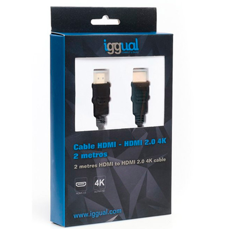 Cable HDMI iggual HDMI 2.0 4K@60Hz 2m