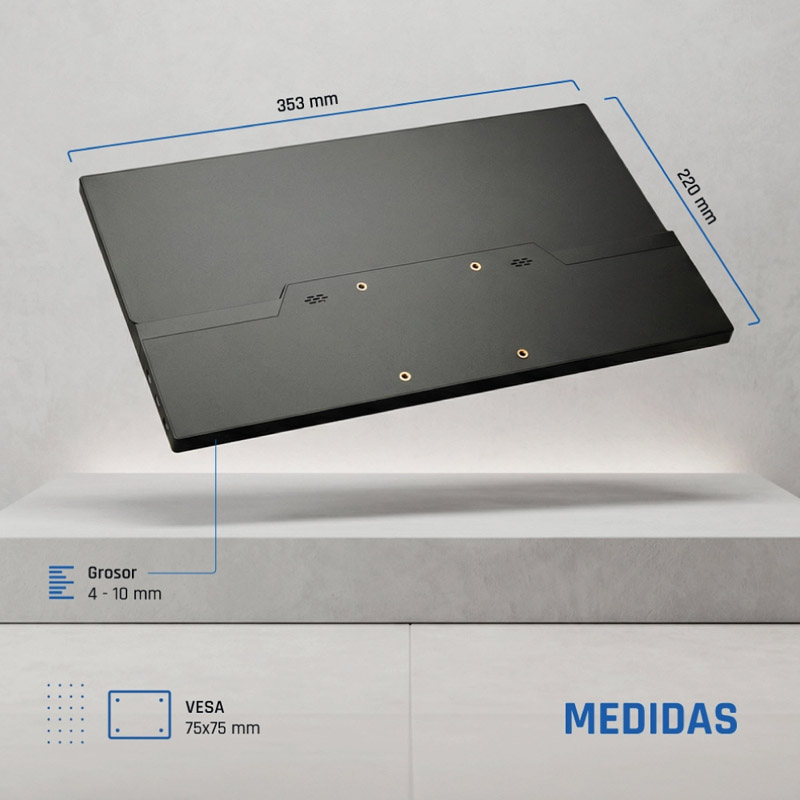 Monitor iggual MPL156 Portátil 15.6 pulgadas FHD IPS USB-C Con Funda