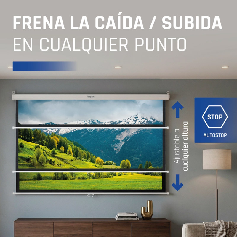 Pantalla Proyección iggual PSIMS159 Manual 72 pulgadas 159x89cm