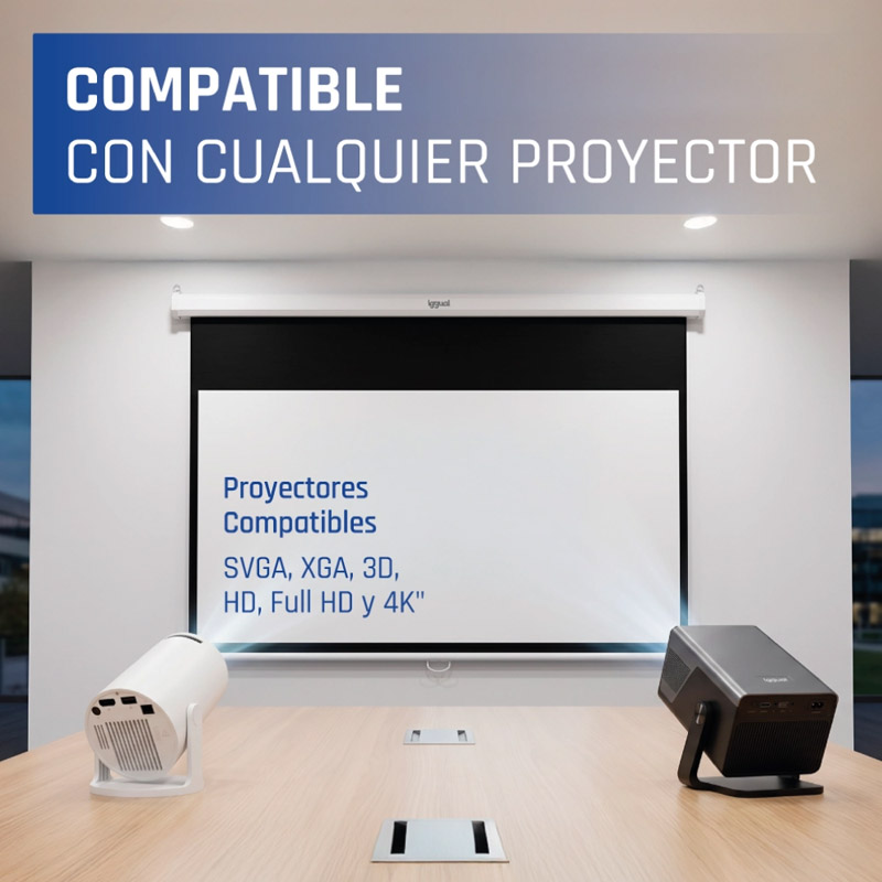 Pantalla Proyección iggual PSIMS159 Manual 72 pulgadas 159x89cm