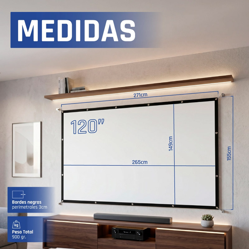 Pantalla Proyección iggual Plegable ECO-COST 120 pulgadas 16:9