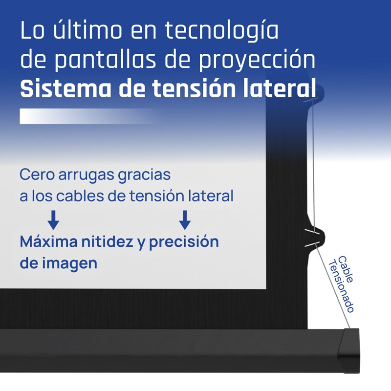 Pantalla Proyección iggual PSIXS203 Eléctrica Tensionada 92 pulgadas 203x114cm