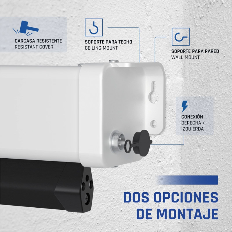 Pantalla Proyección iggual PSIXS203 Eléctrica Tensionada 92 pulgadas 203x114cm