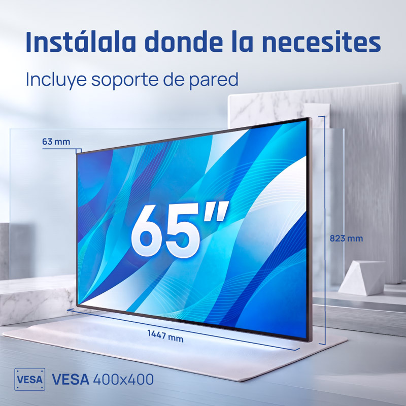 Pantalla iggual Señalización 4K 65 pulgadas Alto Brillo