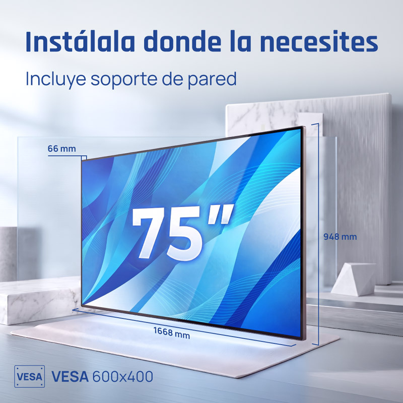 Pantalla iggual ORCHID Señalización 4K 75 pulgadas Alto Brillo