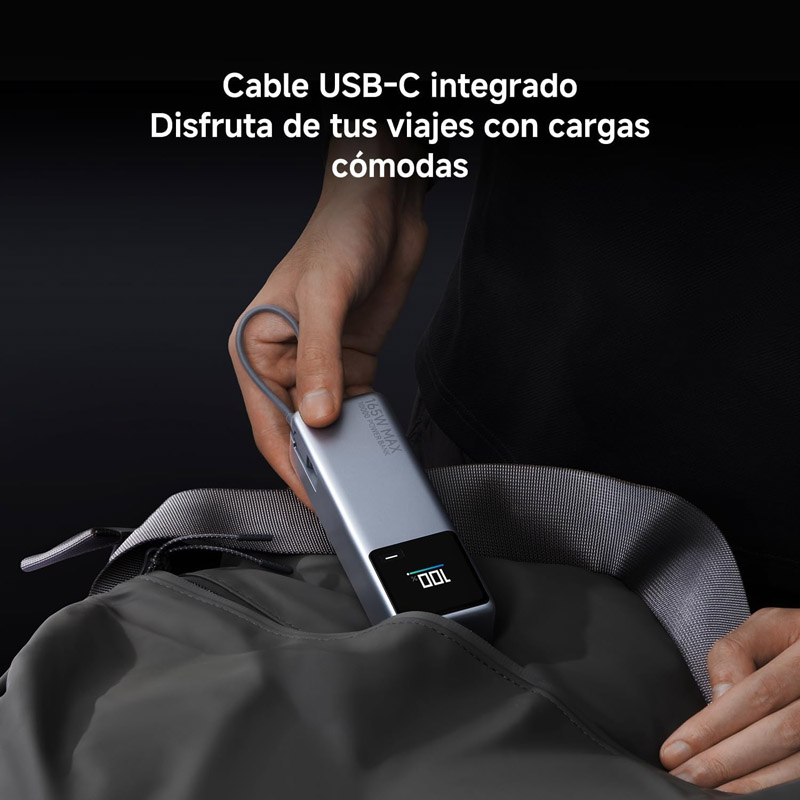 Powerbank Xiaomi BHR9361GL 165W 10000mAh Cable Integrado Gris