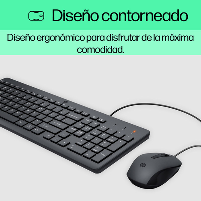 Combo Teclado/Ratón HP 150 USB Negro