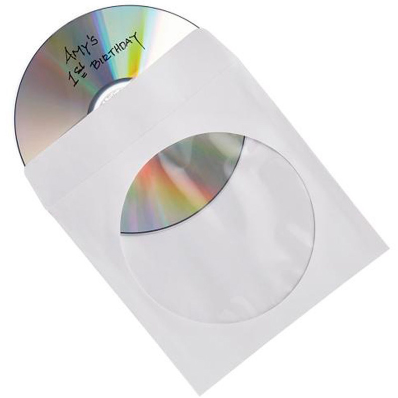 Sobres De Papel Verbatim Con Ventana Transparente Para CD/DVD 100u