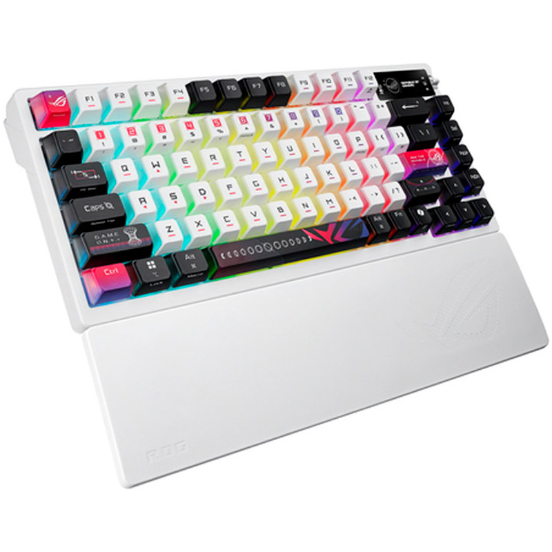 Teclado Asus ROG Azoth X ANSI RGB Switch Snow V2 Wireless Negro, Blanco