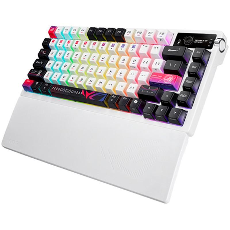 Teclado Asus ROG Azoth X ANSI RGB Switch Snow V2 Wireless Negro, Blanco