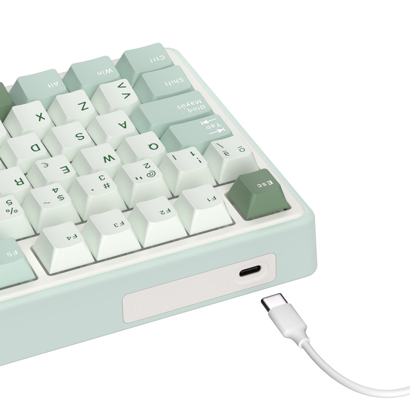 Teclado Royal Kludge RKR98 Pro ISO-ES RGB Hot-Swappable Switch Cream Sky Cyan