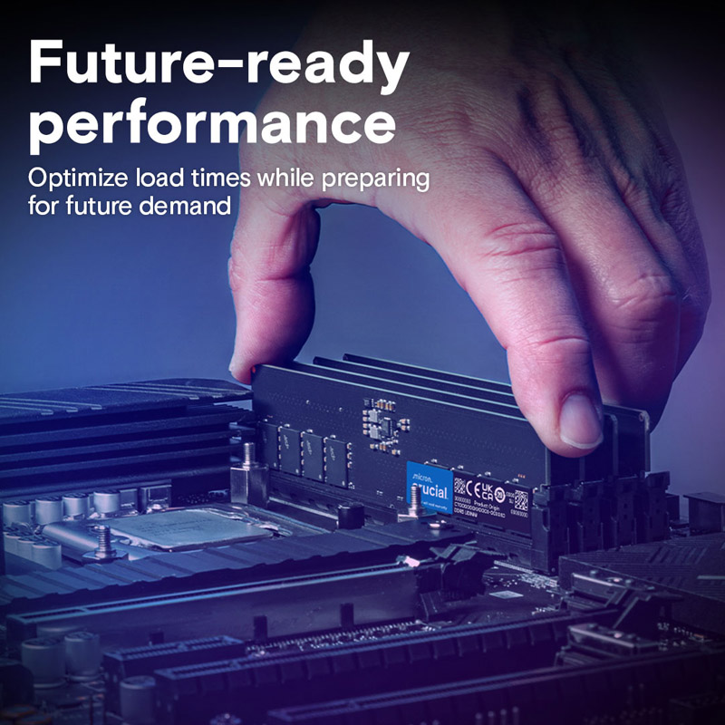 Memoria DDR5 Crucial Classic 16GB 1x16GB 5600MHz CL46 EXPO-XMP Negro Tray