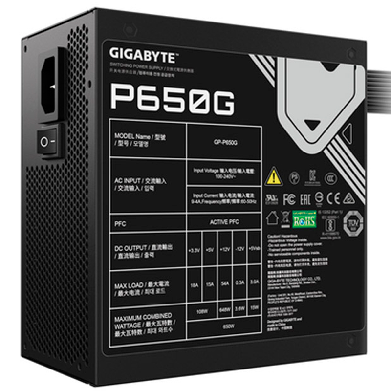 Fuente/PSU Gigabyte P650G 80 Plus Bronze 650W