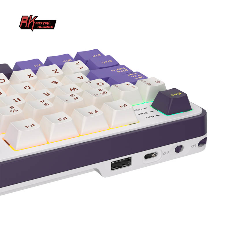 Teclado Royal Kludge RKS98 ISO-ES Hot-Swappable Switch Beige Wireless Blackberry