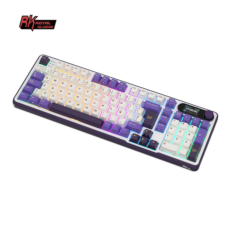 Teclado Royal Kludge RKS98 ISO-ES Hot-Swappable Switch Beige Wireless Blackberry