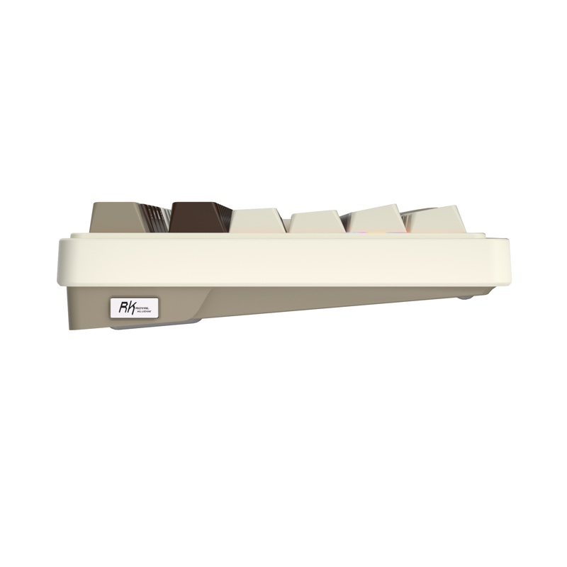 Teclado Royal Kludge RKN99 Tri Mode ANSI RGB Hot-Swappable Switch Cream Mocha Grey