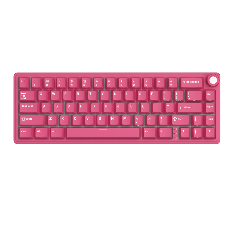 Teclado Royal Kludge R65 ISO-ES Hot-Swappable Switch Cream Berry Red