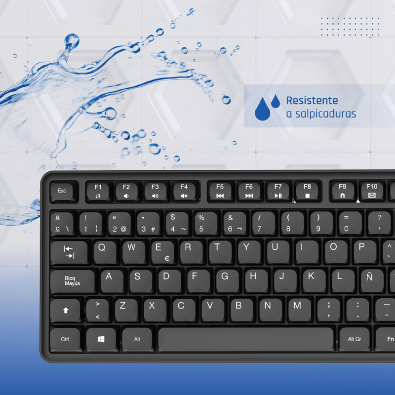 Teclado iggual CK-SILENT-105T USB Estándar Negro