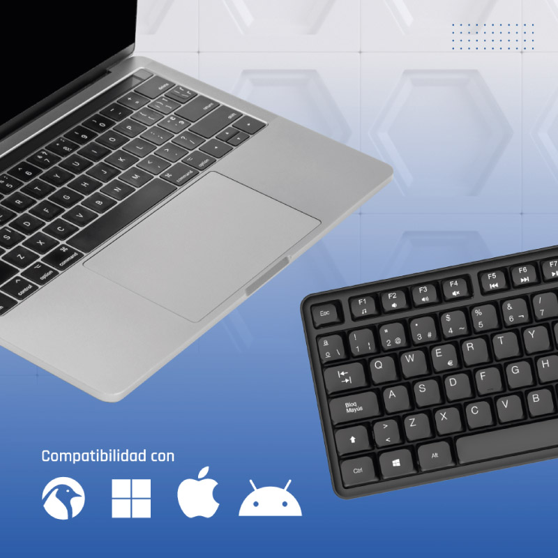 Teclado iggual CK-SILENT-105T USB Estándar Negro
