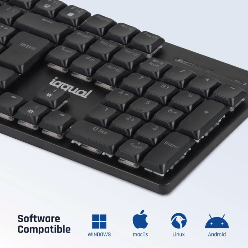 Teclado iggual CK-MECHA-105T USB Mecánico Negro