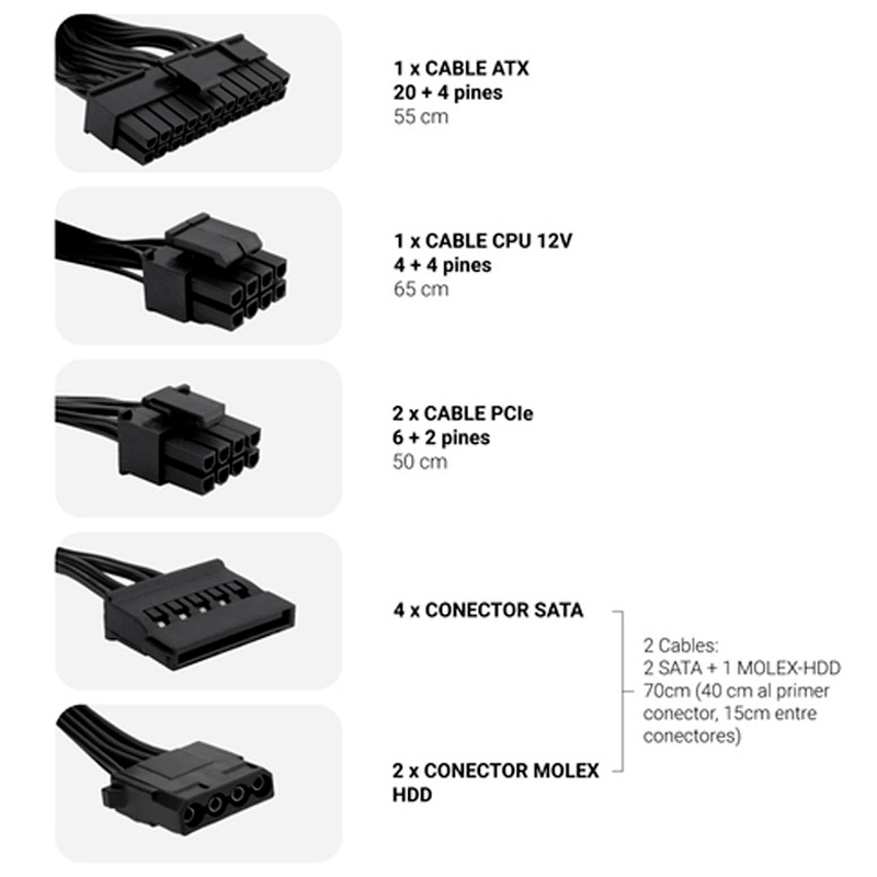 Fuente/PSU Coolbox POWERLINE III 650W 85% EFI ATX12V