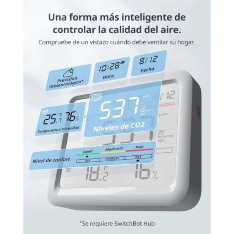 Sensor Temperatura SwitchBot Meter Pro Monitor Calidad Aire