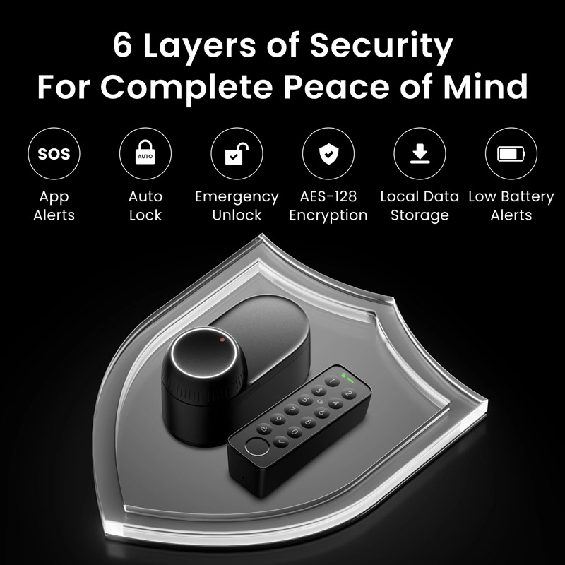 Cerradura Inteligente SwitchBot Lock Ultra TOUCH Combo Inalámbrico Negro