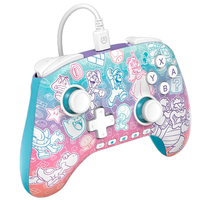 Gamepad PowerA Mushroom Kingdom Avanzado Wired Para Nintendo Switch 2