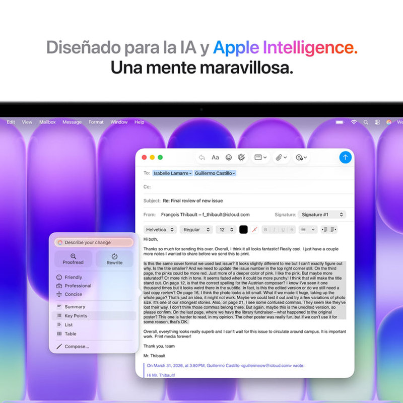 Portátil Apple MacBook Neo 2026 A18 Pro 8GB 256GB 13 pulgadas Plata