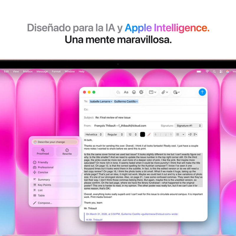 Portátil Apple MacBook Neo 2026 A18 Pro 8GB 512GB 13 pulgadas Rosa Nube