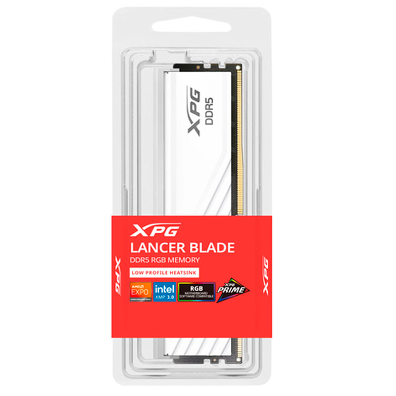 Memoria DDR5 Adata XPG Lancer Blade RGB 16GB 1x16GB 6000MHz CL48 EXPO-XMP Blanco