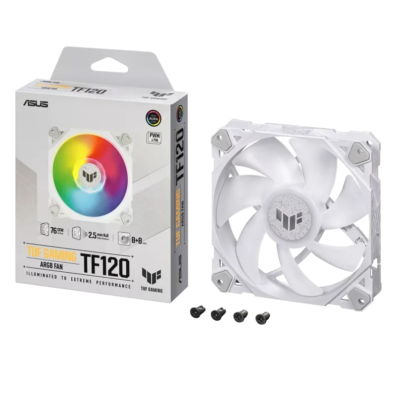 Ventilador Asus TUF Gaming TF120 ARGB 120mm Blanco