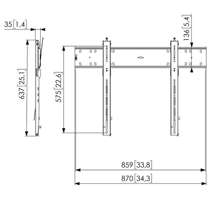 Soporte TV Vogels PFW6800 Fijo De Pared 800x400 100kg
