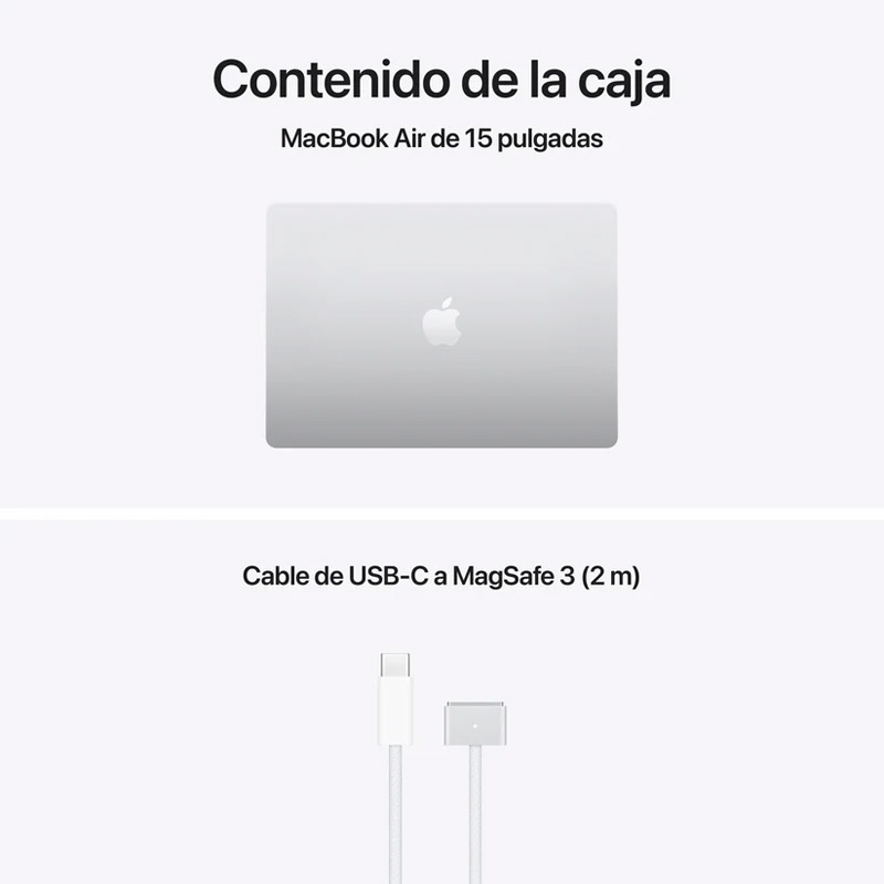 Portátil Apple MacBook Air M5 24GB 1TB 15 pulgadas macOS Plata