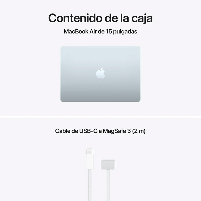 Portátil Apple MacBook Air M5 16GB 512GB 15 pulgadas macOS Azul Cielo