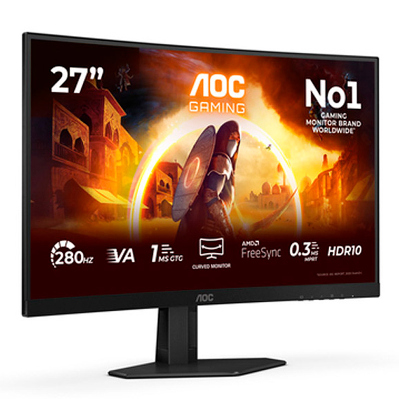 Monitor AOC Gaming C27G4ZXE 27 pulgadas QHD 2K VA 180Hz 1ms HDR FreeSync/G-Sync Curvo