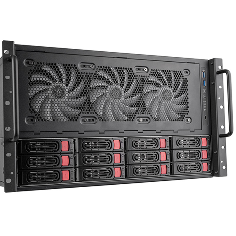 Caja Rack SilverStone RM61-312 12-Bahías 6U Negro