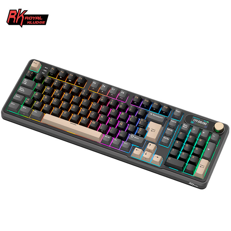 Teclado Royal Kludge RKS98 ISO-ES Hot-Swappable Switch Beige Wireless Phantom