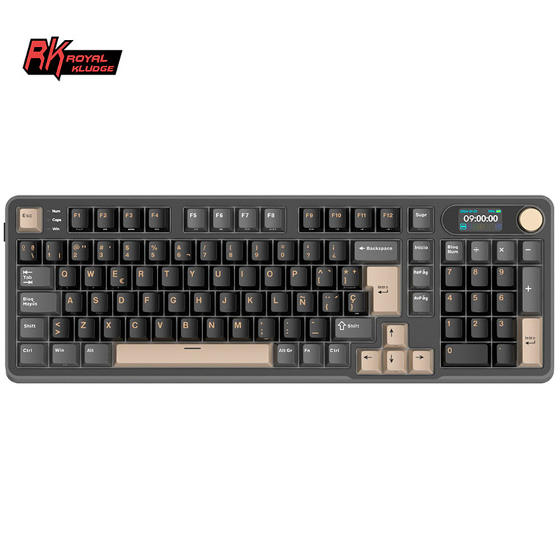 Teclado Royal Kludge RKS98 ISO-ES Hot-Swappable Switch Beige Wireless Phantom