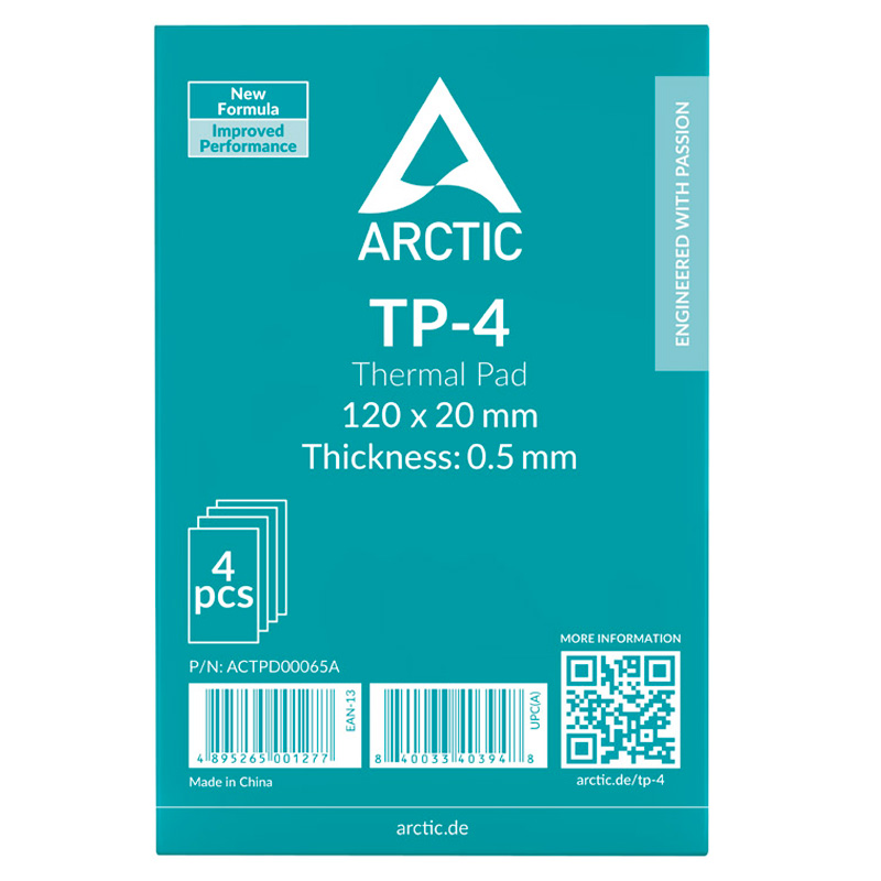 Almohadilla Térmica Arctic TP-4 120 x 20 0.5 mm 4 Pack