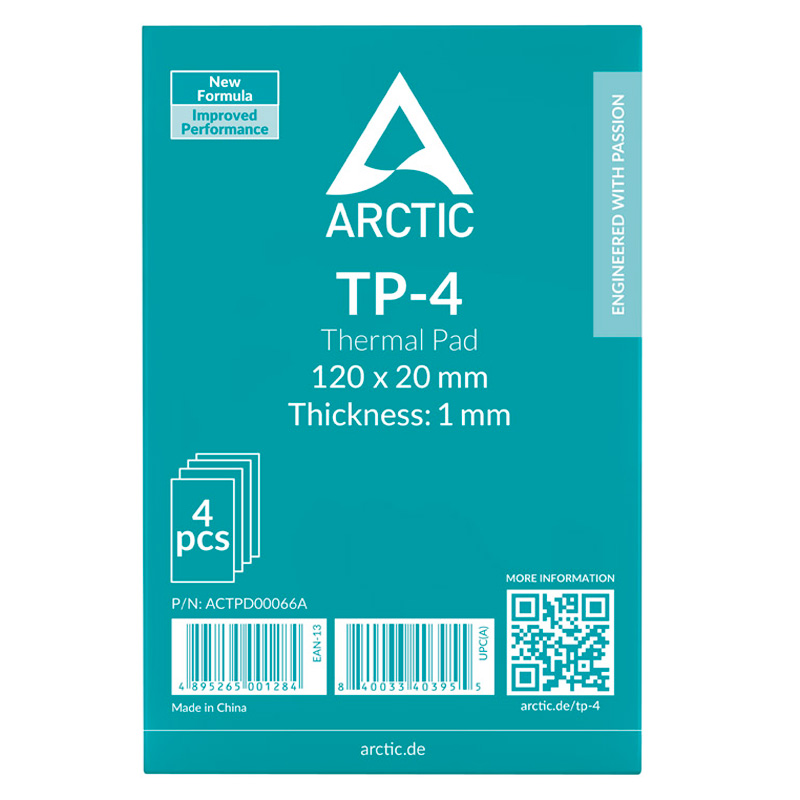 Almohadilla Térmica Arctic TP-4 120 x 20 1.0 mm 4 Pack