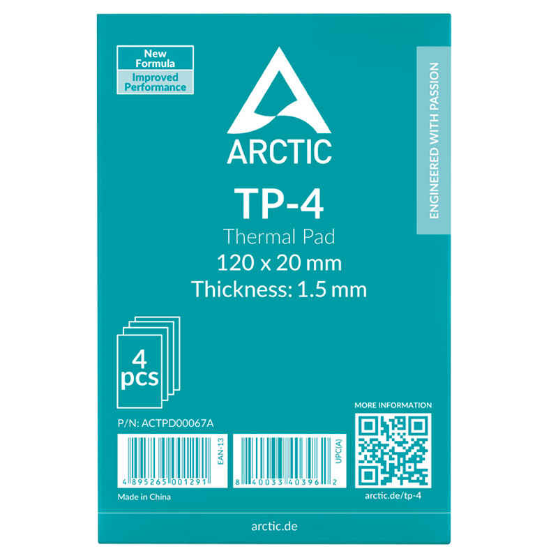 Almohadilla Térmica Arctic TP-4 120 x 20 1.5 mm 4 Pack
