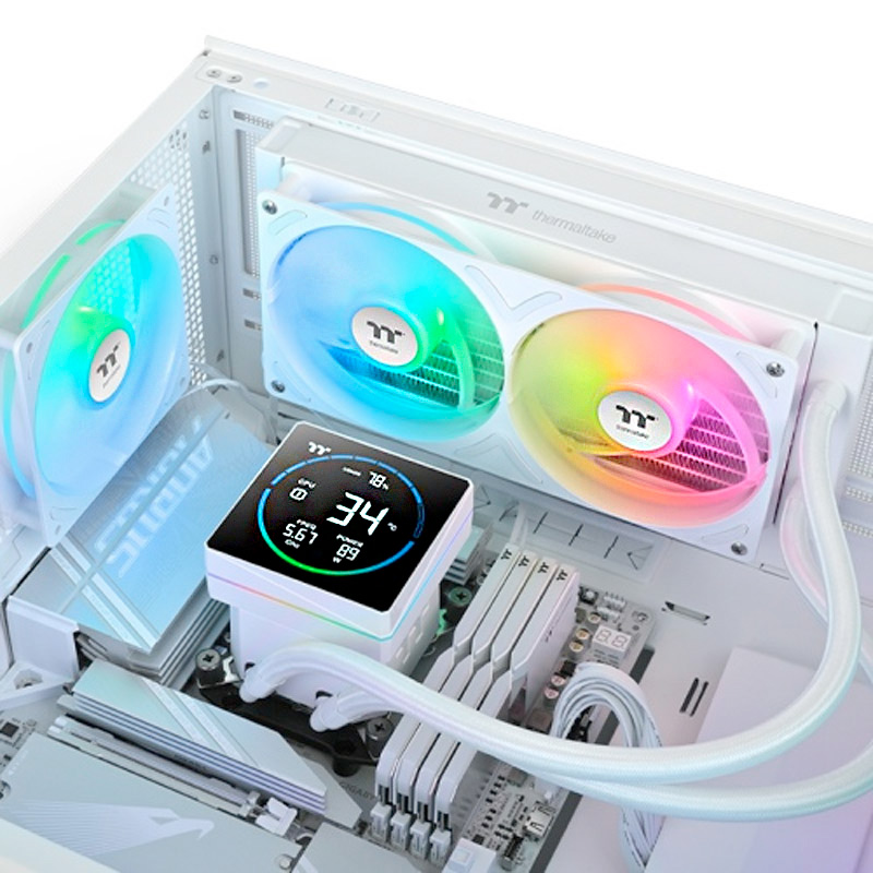Kit Refrigeración Líquida Thermaltake TH240-S V3 ARGB Sync LCD 240 Nieve