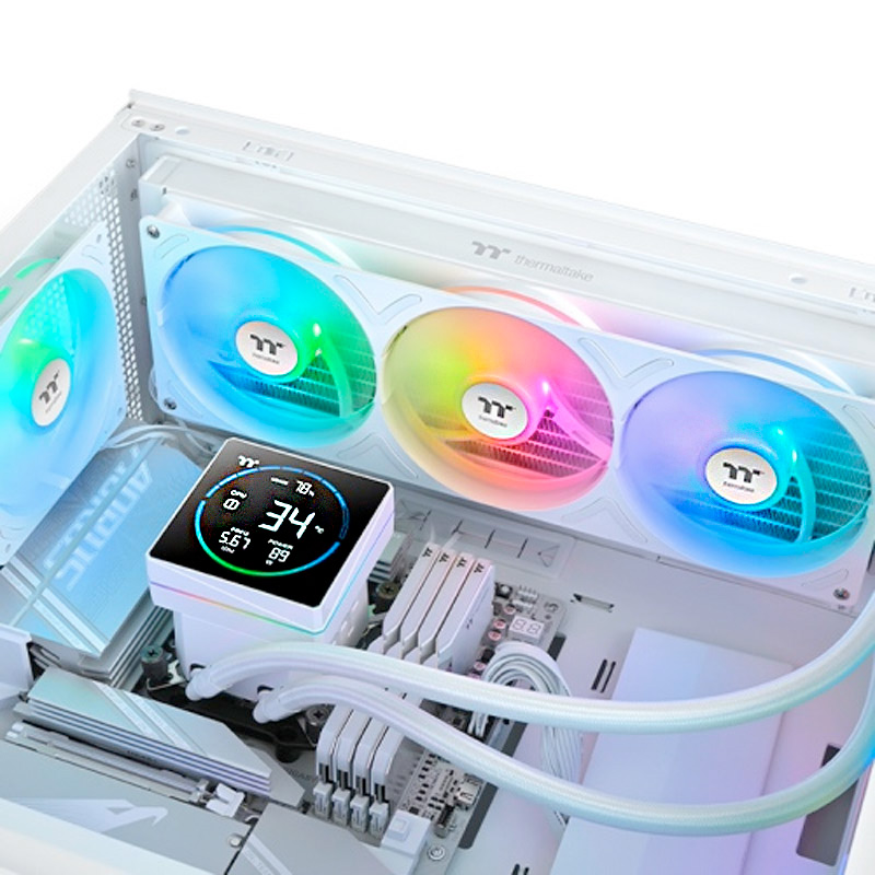 Kit Refrigeración Líquida Thermaltake TH360-S V3 ARGB Sync LCD 360 Nieve