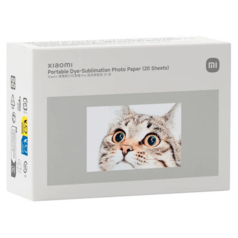 Papel Fotográfico Xiaomi Portátil De Sublimación 20 Hojas