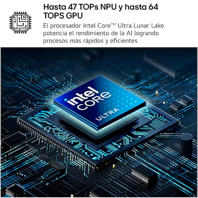 Portátil LG Gram AI 16Z90TL-G.AU88BN U7-258V 32GB 1TB 16 pulgadas W11H