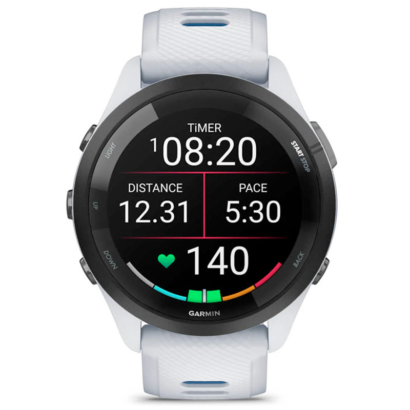Smartwatch Garmin Forerunner 265 46mm Negro Con Carcasa En Blanco Y Correa De Silicona Blanco / Azul