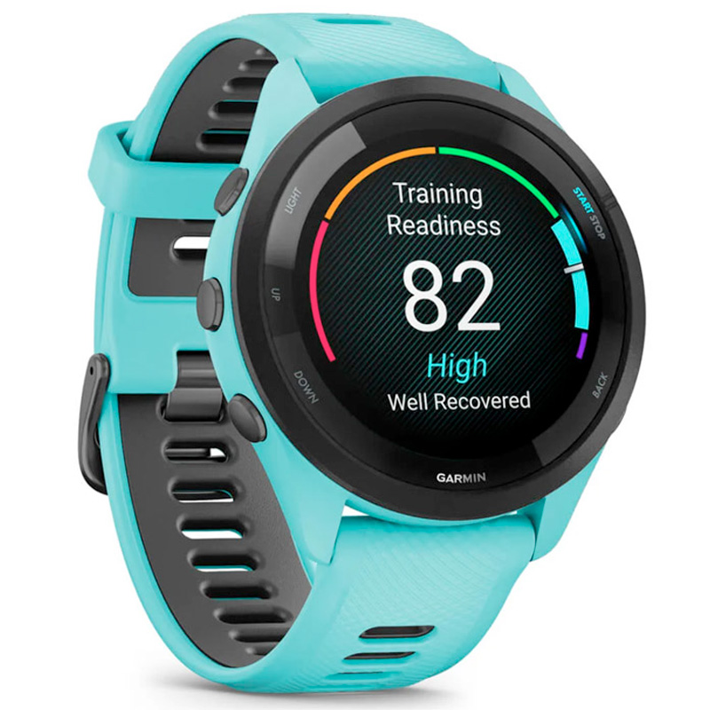 Smartwatch Garmin Forerunner 265 46mm Negro Con Carcasa En Turquesa Y Correa De Silicona Turquesa / Negro